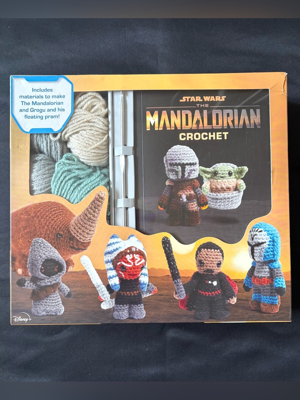 Star Wars Mandalorian Crochet Kit 12 Patterns Complete Hook Yarn Grogu Mando NEW